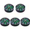 Tiuimk Bussola in plastica da 15 mm riempita di olio, confezione da 5 pezzi, ideale per escursionismo, campeggio, decorazione zaino