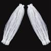 GORGECRAFT 2pz Maniche A Sbuffo in Tulle Rimovibili Bianche in Poliestere Perle Finte Perline Staccabili Maniche Lunghe da Sposa in Pizzo Applicazioni Accessorio per Abito da Sposa Ballo 61x22.5cm