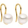 PURELEI Orecchini con perle pure, impermeabili, con perle, da donna, eleganti orecchini in acciaio inossidabile, regali per donne (oro)