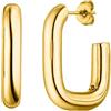 Purelei Hula, Orecchini impermeabili da donna, Orecchini a cerchio piccoli, spessi ed eleganti in acciaio inossidabile, regalo per donne, diametro 4,5 mm (Oro)