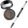 WUNDERBROW Soft Brow Define & Fill Brow Powder Duo (Nero/Castano) - Make-up naturale per sopracciglia con pennello a doppia punta, vegano & cruelty free