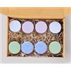 AMAS Set 8 Bombe Disco Scrub Profumate da Doccia 4 fragranze - Idea Regalo - 100% Naturale, Vegan e Plastic Free- Idea Regalo Uomo Donna - Esfoliante ed Idratante per Gambe e Piedi