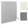 WOLTU Tenda da Sole Verticale Tenda a Rullo per Esterno Tenda da Sole a Caduta con Manovella Tenda per Balcone Avvolgibile Oscurante Protezione Sole Vento per Gazebo Giardino, Grigio 100x140 cm