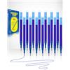 Donluhu 14 Pezzi Ricariche per Penna Cancellabile,Compatibile con Pilot FriXion Ball & Clicker, 0.7 mm, Blu, 400m Lunghezza di scrittura, Pratico per la scuola e la vita di tutti i giorni