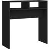 Annlera Tavolo consolle da corridoio, tavolino da divano, tavolo da pavimento, facile da pulire, per ingresso, corridoio, soggiorno e ufficio, design minimalista, nero, 78 x 30 x 80 cm