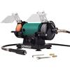 VONROC Smerigliatrice da Banco BG501AC - Motore 150W, Velocità Variabile, Albero Flessibile, Accessori Inclusi, Multifunzione per Levigatura, Raschiatura e Pulizia