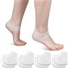 Wonderwin 4 paia di protezioni per tallone in silicone per dolori al tallone, talloni screpolati, spina calcaneare, fascite plantare, unisex, per alleviare il dolore al tallone, per uomini, donne, adolescenti
