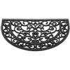matches21 HOME & HOBBY Zerbino in gomma dura, decorazione semicircolare, 40 x 60 cm, nero, resistente alle intemperie, per esterni