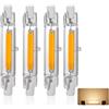 Generico Lampadine LED R7S 78mm 10W, 230V Dimmerabile LED COB Lamp, Bianco Caldo 3000K 1000 Lumen, Equivalente Lampada Alogena J78 100W, Fascio 360°, Riflettore di Ricambio Proiettore Lineare Luce, 4pcs