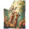 chaqlin Coperta con giraffa animale, simpatica e accogliente, in peluche, per bambini, ragazzi, ragazze, adolescenti, divertente, con stampa giraffa, coperta per letto, soggiorno, divano