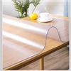 Zhaomi Protezione da Tavolo Trasparente Opaca, Protezione per Tovaglia in PVC Opaco Impermeabile Trasparente Spesso 1,0 Mm, Tovaglia in Plastica Opaca Trasparente Lavabile (80x160cm/31x63in)