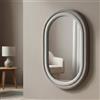 Dmora - Specchio Blello, Specchiera, Articolo d'arredo a muro, Decorazione con specchio, 60 x 4 h90 cm, Tortora e Grigio