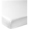 Meyco Home Basic Jersey Uni, lenzuolo per 1 persona (lenzuolo con qualità jersey morbido, in 100% cotone, traspirante, dimensioni: 90 x 200 cm), bianco