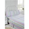 Rapport Candy Stripe Set Lenzuolo 100% Cotone Spazzolato, Doppio, Multicolore