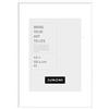 JUNOMI® Cornice DIN A2 (42x59,4 cm) in legno colore bianco | Cornice per poster con vetro acrilico infrangibile | Montaggio a parete verticale e orizzontale | Profilo sottile