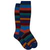 Gallo Calze lunghe bambino blu righe multicolor