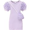 Generic Vestito Elegante da Bambina,Vestiti Bambina Primavera Ricamo Floreale Romper Baby Girls Dress Sequin Giorno Casual Vestito Abiti in Tulle per Bambini Abito per Ragazze 3-13 Anni