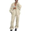 HAOLEI Tuta da Casa Donna Tutta Completo Sportiva Elegante Jogging casual Due Pezzi Casual Calde Abbigliamento sportivo Set a Zip Velluto per Jogging,Yoga, Tempo Libero, Training Casual, Offerte Lampo