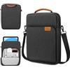 TiMOVO 9-11 Custodia per Tablet con Tracolla, Compatibile con iPad 11 A16 2025, iPad 10,9/10,2, Galaxy Tab A9+/A11 Plus 11, Nero&Grigio