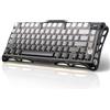GravaStar per Dad Mercury K1 75% Tastiera da gioco meccanica senza fili, design esoscheletro in lega di alluminio, guarnizione tastiera personalizzata presa hot-swap (Nero sfumato)