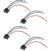 ECSiNG 4 Pezzi H4 Maschio Presa Faro Spina Con Cablaggio Per H4 HB2 9003 Connettore Maschio Presa 3 Pin H4 Lampadina Faro Maschio Testa Prolunga Connettore Spina