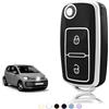 TOOMUME Cover Chiave TPU, Custodia Chiave Adatto per VW Volkswagen Golf 4/5/6 MK4 Polo Transporter T5 Bora Sharan Touran Passat Amarok Lupo, Copri Chiavi Guscio Chiave Auto Telecomando - Flip Key