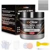 BSCPAM Riparazione Pelle Kit,Grigio Tintura Pelle,Ripara Pelle Divano per Graffi/Macchie,Rinnova Volante in Pelle,Sedili Auto,Divano,Sofa,Giacca,Scarpe,Sella Riparare Sbiaditure,Crepe,Graffi sul Cuo