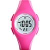 TONSHEN Ragazzo e Ragazza Sportivo Orologio Outdoor 50M Impermeabile LED Elettronico Allarme Cronometro Plastica Cassa e Gomma Cinturino Digitale Orologi da Polso (Rosso)