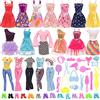 Miunana 48 Pezzi Per 11.5 Pollici 28 - 30 CM Bambola: 5 Abiti E Pantaloni + 5 Vestiti Alla Moda + 10 Mini Vestiti + 10 PCS Scarpe + 18 Accessori