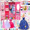 Miunana 85 Pezzi: 11.5 Pollici 30 cm Bambola + Armadio + 12 Abiti Vestiti + 10 PCS Scarpe + 10 Appendini + 51 Accessori Selezionati A Caso (Include Bambola)