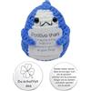 BFUZXY Regalo positivo per squalo di peluche, supporto emotivo, animali di peluche all'uncinetto, regalo positivo con Pocket Hug, piccolo animale di supporto all'uncinetto per gli amanti degli squali