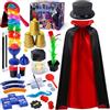PATIFEED Giochi di Magia per Bambini, Costume da Mago per Giocare per Finta, Kit di Magia con Istruzioni per Ogni Trucco per Bambini di 6 7 8 9 10 11 12 Anni