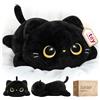 Mewaii Peluche Cuscino Kawaii Stitch Peluche Gatto Nero Giocattolo Abbraccio Animali di Peluche Natale Compleanno Regalo per Ragazze Ragazzi 33CM
