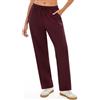 Terecey Pantaloni Sportivi Donna in Cotone Pantaloni da Tuta Yoga Larghi Gamba Dritta Pantaloni da Jogging Fitness Leggero Gamba Larga con Tasche e Coulisse Regolabile, Chiaretto XXL