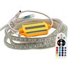 FOLGEMIR Striscia LED RGB 20 metro, barra luminosa dimmerabile con Trasformatore 220V e Telecomando IR, Nastri LED 5050 SMD 60 LEDs/m, IP65 impermeabile