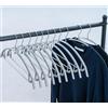 Cocomaya Colgador Cocomaya de 43 cm de plata sin golpes con revestimiento de goma antideslizante, colgador de suéter, colgador de traje con barra para pantalones, paquete de 10