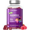 Horbäach Magnesio Caramelle Gommose Bambini - 60 Gummies Vegane Gusto Fragola | 90mg di Magnesio Elementare - con Vitamina C ad Alto Dosaggio - Magnesium Supplement - di Horbaach