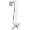 SOMA Gancio per porta, bianco, 14 mm, set da 10 pezzi, da appendere, senza fori, senza colla