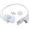 YINETTECH Interruttore sensore di movimento PIR DC 5V-24V 4A Interruttore sensore di presenza per illuminazione a LED Rilevatore di sensore di movimento automatico Striscia LED Interfaccia USB Bianco