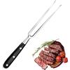 Nokwocy Forchetta per la Carne,Forchetta per la Carne in Acciaio Inossidabile da 30 cm con Manico in Legno,Forchette Acciaio inox,per Bistecche,Arrostiti,Pollo alla Griglia e Verdure,per Girare e Fissare
