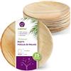 GoBeTree 25 Piatti in foglia di palma rotondi 23 cm usa e getta. Servizio da tavola ecologico e robusto per barbecue, picnic e feste di compleanno, simili al bambù, più resistenti dei piatti di carta