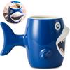 ZONSUSE Tazza da Caffè Squalo, Mug Originale Squali, Tazza Colazione Squali, Mug Animali 3D,con Manico a Forma di Coda di Pesce, Personalizzata Tazze Regalo 450ml (Squalo)