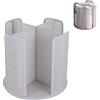Qivine Portabicchieri Girevole a 360 Bicchieri di Carta, Dispenser Porta Bicchieri in Plastica con 4 Scomparti, Organizer per Tazze per Casa, Facile da Installare, per Cucina, Ufficio, Bar (Grigio)