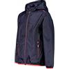 CMP - Giacca Kid G con cappuccio antipioggia, Navy-Red Kiss, 116