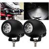 Chelhead, luci a LED per moto, 2 pezzi, 20 W, 7D, luce rotonda a LED, luci da lavoro, piccole luci a LED fuoristrada, compatibili con moto, jeep, SUV, camion, Wrangler, trattori per barche