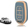 TOOMUME Cover Chiave TPU, Custodia Chiave Adatto per Renault Twingo Kangoo Clio Symbol Kwid Dacia Logan Sandero Stepway Duster Dokker, Copri Chiavi Guscio Chiave Auto Telecomando - Smart Key