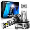 NOVSIGHT Lampadine H11 LED - 27000LM 70W H11/H8/H9 Lampadina per fari, Dimensioni Mini 1:1，6500K bianco 12V Luce con ventola, Plug and Play, IP68 impermeabile, Confezione da 2