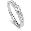 Meissa Anelli Donna Uomo Argento 925 Anelli Coppia Fidanzati Anelli Regolabili Anello Fidanzamento Fedi Nuziali Ipoallergenico Gioielli Matrimonio (Larghezza 3,0 mm)