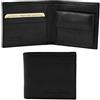 Tuscany Leather - Esclusivo portafoglio uomo in pelle 2 ante con portaspiccioli Nero - TL140761/2
