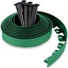 UNIGARDIA Bordo per Aiuole 10 m con 30 Chiodi di Fissaggio - Bordura per Aiuola Plastica - Bordo Giardino Flessibile - Altezza 5 cm - Facile da usare, Verde